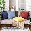 Ljojo 45x45cm Christmas Red Waterproof Pillowcase Farmhouse Cushion Covers