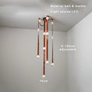 Ljojo Marble Designer Belt Pendant Light: Dimmable Luxury Chandelier
