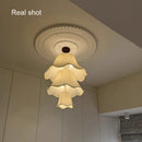 Ljojo French Medieval Bellflower Pendant Light Creamy Style Bedroom Chandelier Lighting