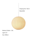 Japanese Fashion Silk LED Pendant Light Chandelier by Ljojo for Home Decoration