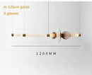 Nordic Design Chandelier Glass Long Tube Pendant Lamp for Home Decor by Ljojo