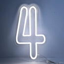 Ljojo™ Numbers Neon Sign 0-9 with Stand Base - USB Powered Dimmable Light Sign