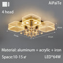 LED220V Scandinavian luxury chandelier living room, acrylic lustre for Bedroom Kitchen by Ljojo