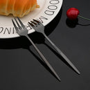 Ljojo 30-Piece Silver Mirror Cutlery Set Stainless Steel Dinnerware & Flatware