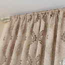 Ljojo Light Brown Floral Jacquard Curtain, European Style for Living Room, Home Balcony.