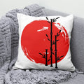 Ljojo Lucky Cat Mount Fuji Art Cushion Cover - Japanese Style Throw Pillow