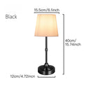 LED Gold Table Lamp Modern Night Light Fabric Shade Bedroom Bedside Lighting Ljojo