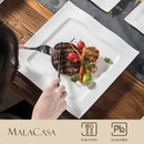 Ljojo 30/60 Piece Porcelain Tableware Set for 6/12, Cups, Saucers, Plates - MALACASA Series