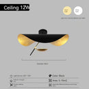 Nordic Style Black Gold Leaf Chandelier Pendant Light for Living Room by Ljojo
