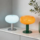 Ljojo Rechargeable Glass Desk Lamp Dimmable Night Light Wireless - Elegant Table Lamp