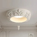 Gypsum Plaster Chandelier LED White Resin French Court Hanging Lamp by Ljojo