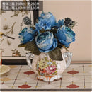Ljojo™ Ceramic Vase & Flower Arrangement Set - Home Decor Crafts