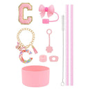 Ljojo 10pcs Tumbler Accessories Set: Straw, Cover, Cap, Boot, Stopper, Keychain, Sticker