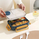 Ljojo 3-Compartment Bento Lunch Box with Fork and Spoon