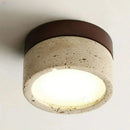 LED Yellow Travertine Cave Stone Ceiling Light for Home Decoration by Ljojo