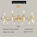 Ljojo Luxury Multi-Head Ceiling Chandelier LED Lighting Fixtures