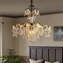 American Retro Crystal Pearl Lustre Chandeliers for Living Room by Ljojo