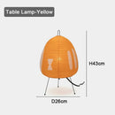 Ljojo Wabi-sabi LED Table Lamp: Tripod Rice Paper Pomelo Art Chandelier for Living Room