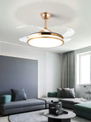 Ljojo LED Fan Lamp: Modern Invisible Chandelier for Living Room, Bedroom & Dining Room