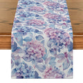 Hydrangea Dragonfly Butterfly Table Runner by Ljojo for Kitchen Dining Living Room