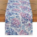 Hydrangea Dragonfly Butterfly Table Runner by Ljojo for Kitchen Dining Living Room