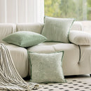 Embroidered Green Cushion Covers 45X45 - Ljojo Plush Throw Pillow for Sofa Décor