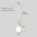 LED Cream Hanging Lamp - Modern Indoor Lighting for Bedroom, Living Room, and More