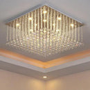 Ljojo Luxury Living Room Crystal Chandelier - LED Flush Mount Pendant Light