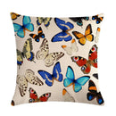 Butterfly Cotton Linen Throw Pillow Cover for Home & Car Decor - Ljojo