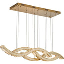 Ljojo Luxury Crystal Pendant Chandelier with Remote Control Dimmable Lights
