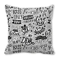 Heart Print Pillowcase for Home Decor by Ljojo - Love Cushion Cover