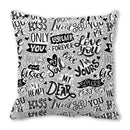 Heart Print Pillowcase for Home Decor by Ljojo - Love Cushion Cover