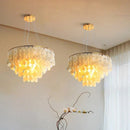 Ljojo Luxury Shell Chandelier: Mediterranean Sea Pendant Light Home Restaurant Bar