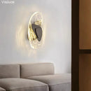 Ljojo Luxury Crystal LED Wall Lamp for Hotel Living Room and Bedroom