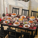 Ljojo 12/30 Pc Christmas Dinnerware Set: Christmas Tree Ceramic Plate, Dinner/Dessert/Soup/Bowl/Mug