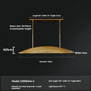 Nordic Retro Postmodern LED Pendant Light Designer Gold Foil Chandelier for Home Decor by Ljojo