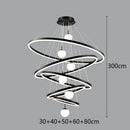 Modern Gold Ring LED Pendant Light Chandeliers for Living Bedroom Dining Room by Ljojo