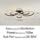 Modern Black LED Ceiling Light - Sleek Surface Mounted Fixture for Bedroom Living Room - Ljojo