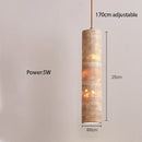 Ljojo Marble Chandelier Pendant Lamp Long Strip Light Luxury Art Bedroom Cream Style