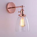 Ljojo Minimalist Glass Wall Lamps Antique Bronze Finish for Living Room Bedroom