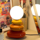 Colorful Ceramic LED Table Lamp - Ljojo Moon Stromatolite, Bedroom Desk Mood Light