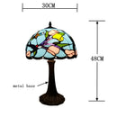 12 Inch Tiffany Style American Stained Glass Table Lamp for Bedroom Living Room - Ljojo