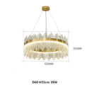 Glass Led Pendant Light Dining Room Chandelier Lustre Metal Suspension Lamp - Ljojo