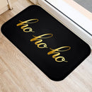 Ljojo Merry & Happy Year Door Mat: Golden Black Letter Print, Non-Slip Floor
