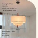 Japanese Minimalist Wabi Sabi Fabric Hanging Chandelier | Elegant Living Dining Room Pendant Lamp by Ljojo