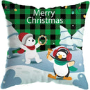 Cute Santa Claus Snowman Print Pillowcase for Ljojo Christmas Party Decor