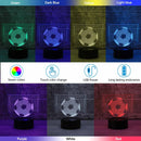 Boys' Football 3D Illusion Night Light - Children's Room Decoration Ljojo