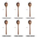 Ljojo Long Handle Wooden Soup Spoon Set of 6