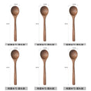 Ljojo Long Handle Wooden Soup Spoon Set of 6