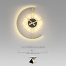 Ljojo Minimalist LED Wall Lamp with Clock for Home Indoor Lighting